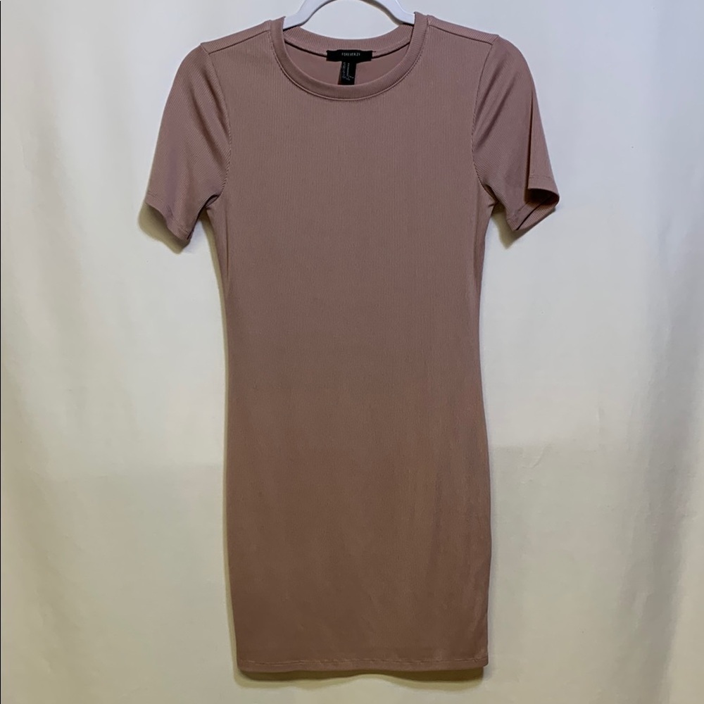 Forever 21 Dusty Pink Ribbed Dress